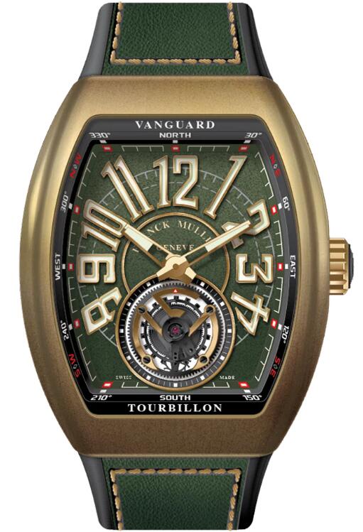 Best Franck Muller Vanguard Circle Tourbillon Bronze - Green Replica Watch for sale Cheap Price V 45 T CIR BRONZE (NR) (BR) (BZ) (VR. BLC BZ BR)